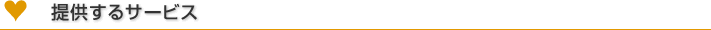 提供するサービス